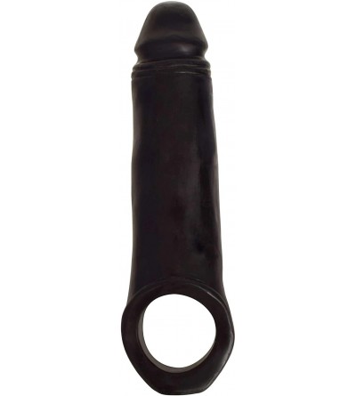 Dildos 2 Inch Penis Enhancer with Ball Strap- Brown - Chocolate - CN18LZZE5SR $10.94