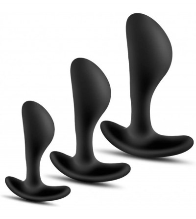 Anal Sex Toys Butt Plug Trainer Kit for Comfortable Long-Term Wear- Pack of 3 Silicone Anal Plugs Training Set with Tapered S...