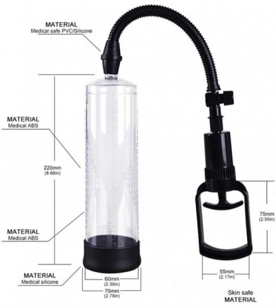 Pumps & Enlargers Male T-Handle Vacuum Pénǐs Pump- Transparent Cylinder- ed Fitness Device- Men's Toys - CV19GISWE5C $19.80