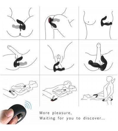 Vibrators Dual - Motor Male Anal Vibrator-Prostate Massager with 3 Speeds & 4 Stimulation Patterns Remote Control USB Recharg...