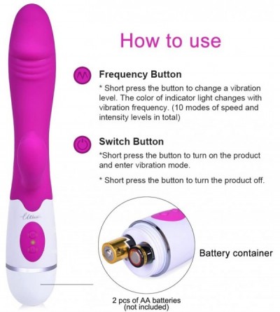 Vibrators Vibrating G Spot Rabbit Vibrator Upgraded Silicone 10 Speed Vibrations Clitoris Stimulation Sex Toys for Women - Pi...