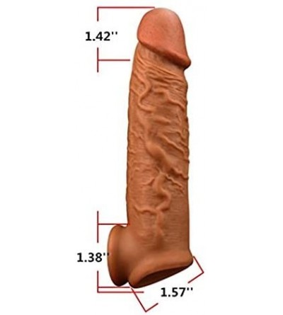 Pumps & Enlargers Flesh Color Bigger Male Enlarger Sleeve Extender Girth Enhancer - Flesh - CT195MNDK2A $8.29