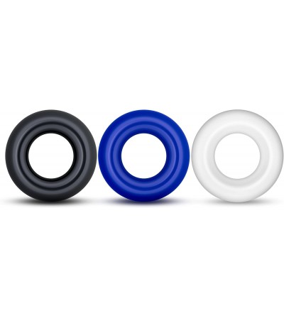 Penis Rings Stay Hard - Soft Stretchy Donut Cockrings - Male Enhancement Cock Rings - 3 Pack - Penis Enhancing Sex Toy for Me...