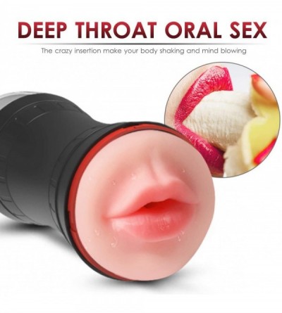 Male Masturbators Male Masturbator Cup- 2 in 1 Pocket Pussy with 3D Realistic Textured Vagina- Oral Sex Toy Lifelike Touch an...
