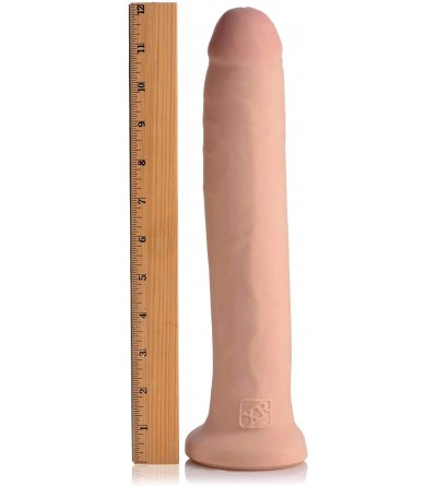 Anal Sex Toys 12 Inch Ultra Real Dual Layer Suction Cup Dildo Without Balls - C918N9ORTCU $73.96
