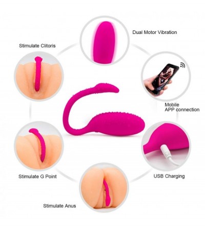 Vibrators Smart Phone App Controlled Six Toys for Couple- Virtors G Spot Bullet Virtorss Cllitoris Stimulation Mass-AGER Blue...