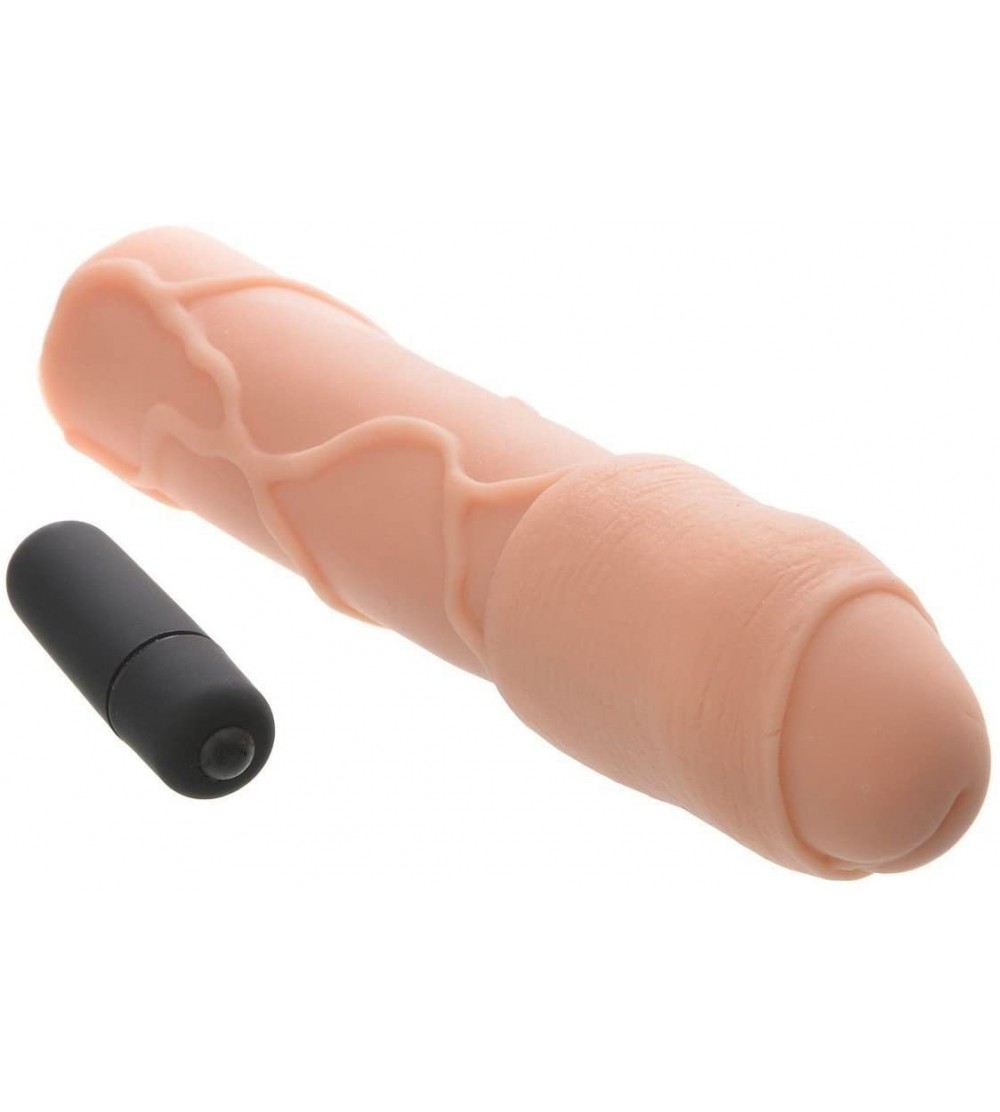 Pumps & Enlargers Vibrating Uncircumsized Uncut Cock Penis Extension Extender Sleeve Add 3" - C818GK7ZE32 $40.95