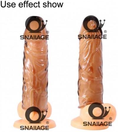 Pumps & Enlargers Silicone Pennis Sleeve Stimulator Expander Enlargement Extension Adult Six Toys for Men - White - CJ198QXK3...