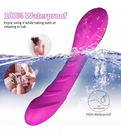 Vibrators G Spot Dildo Vibrator for Female Vagina Clitoris Stimulator- Waterproof Rechargeable Quiet Vibrating Powerful Vibra...