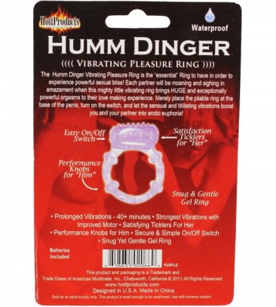 Penis Rings Humm Dinger- Purple - Purple - CT113KWXAKN $7.73