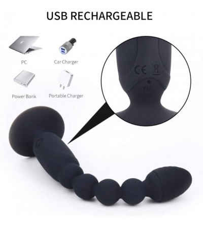 Anal Sex Toys Vibrating Anal Beads Vibrator Prostate Massager - Waterproof G-spot Vibrators Anal Butt Plugs with 10 Modes and...