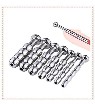 Catheters & Sounds 7 Pcs Stainless Steel Straw Cleaning Brush Stick Kits-Silver - CA19620XHUU $66.64
