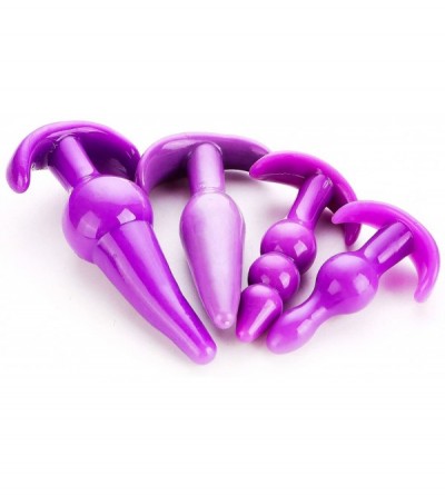 Anal Sex Toys 7PCS Silicone Jelly Anal Vibrator Beads Dildo Vibration Massager Sex Toys Masturbation Butt Plug Vibrator - C31...