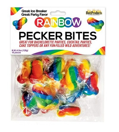 Novelties Bachelorette Party Rainbow Pecker Bites 16/Bag - CN18DXCAXN6 $7.16