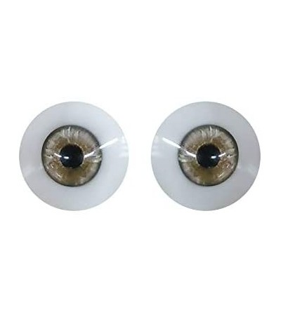 Sex Dolls Acrylic Eyeballs 32mm Lifelike Plastic Eyes for TPE Silicone Dolls- Halloween Props- Bears Craft DIY (Light Brown) ...