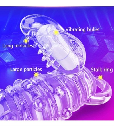 Pumps & Enlargers 1PC Reusable Men Vibration Pennis Sleeve Massager Silicone Pênňís Ring Enlargement Extension Extender Sleev...