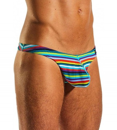 Dildos Sexy Men's Underwear Thong - Velocity Stripe - CU18OY2N6H5 $43.25