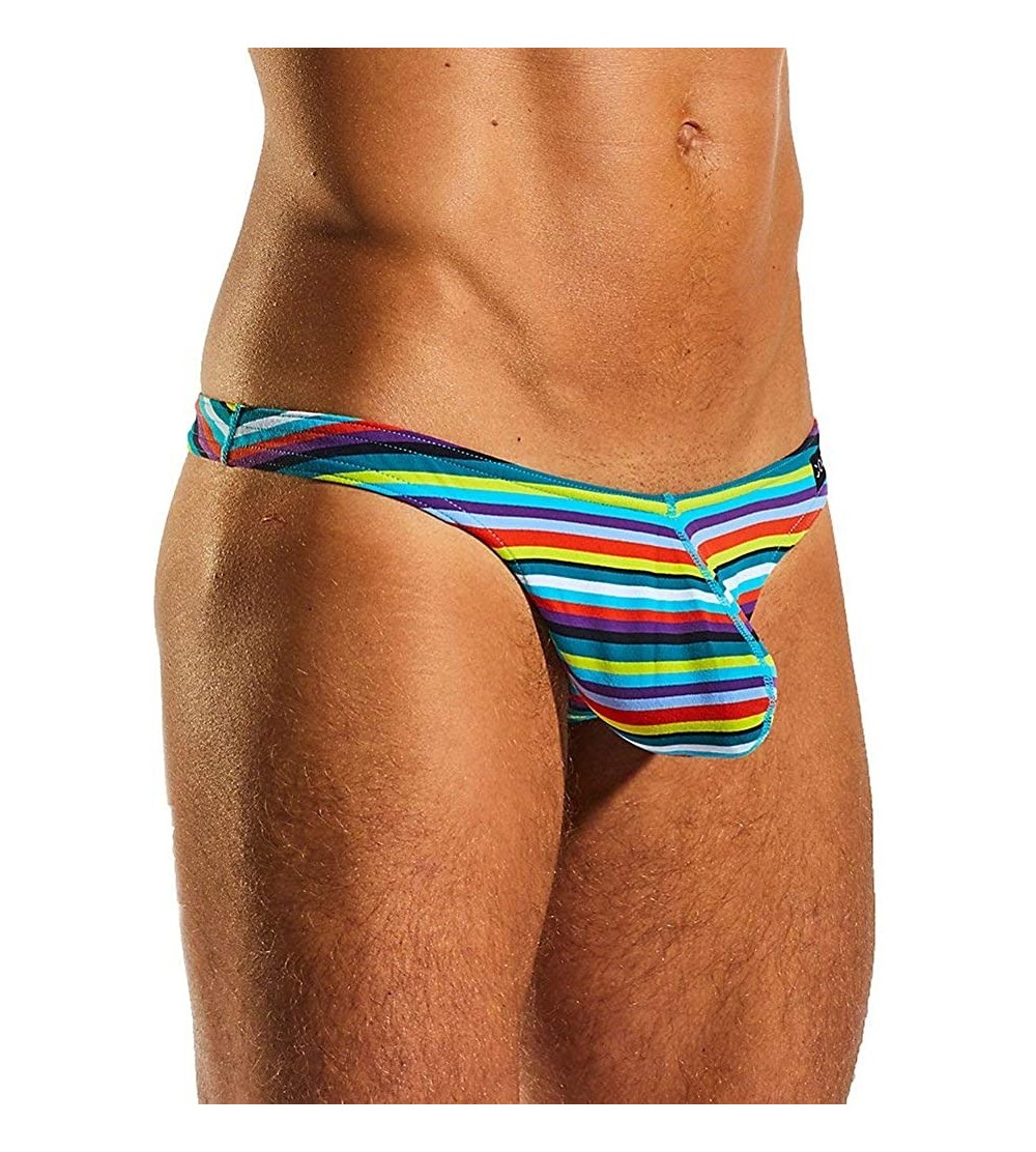 Dildos Sexy Men's Underwear Thong - Velocity Stripe - CU18OY2N6H5 $22.52