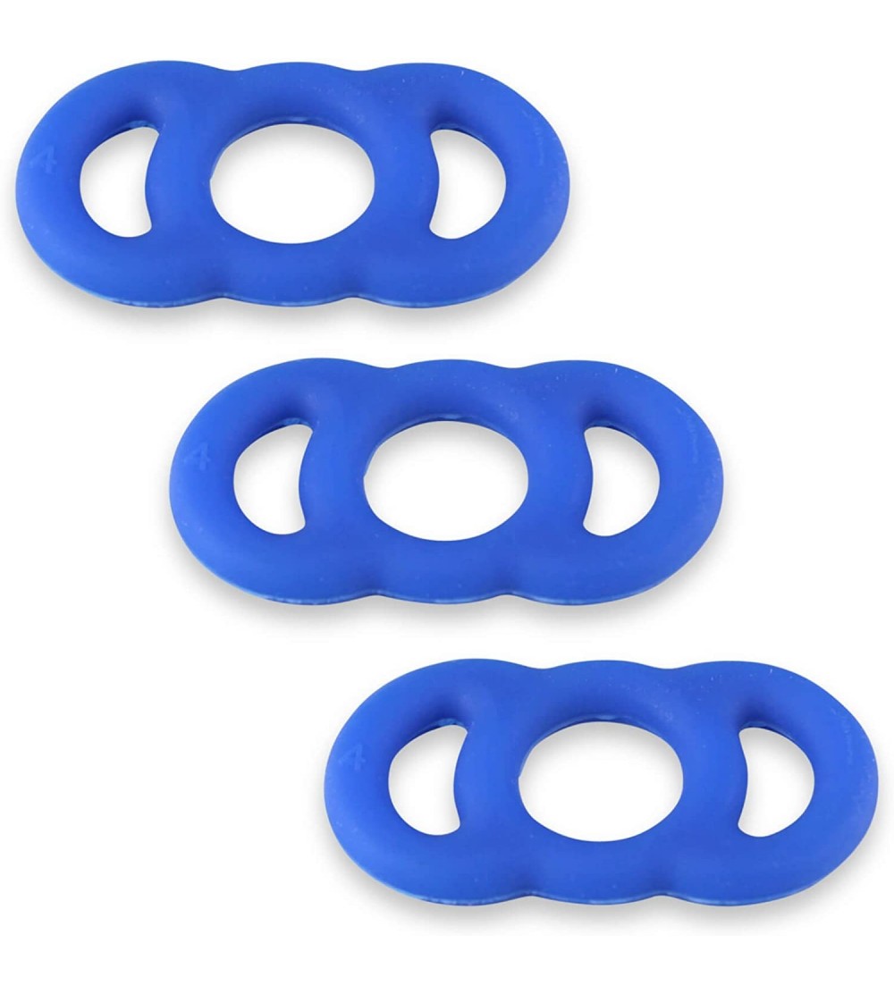 Penis Rings Cock Rings Eyro Slippery Blue Silicone .6 inch Unstretched Diameter 3 Pack - Slippery Blue - CH12034QBXT $16.10