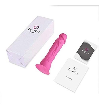 Dildos Realistic Dildo- 9 Inch Lifelike Liquid Silicone Big Penis- Women Sex Toys with Strong Suction Cup (Pink) - Pink - C51...