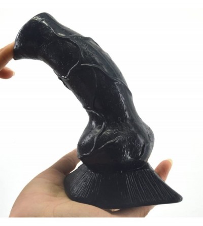 Dildos Animal Penis 7.3" Realistic Wolf Dildo Big Size Cock Anal Plugs Artificial Sex Toys (Black) - Black - CS183YIIQI5 $16.87