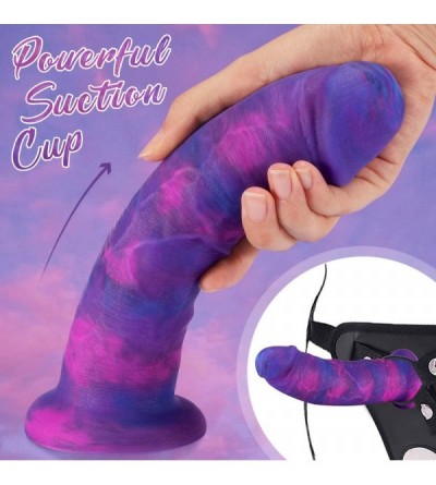 Dildos Sunset Glow Realistic Dildo with Large Upturned Glans for G-spot Stimulation- Silicone Huge Dildo Hands-Free Adult Sex...