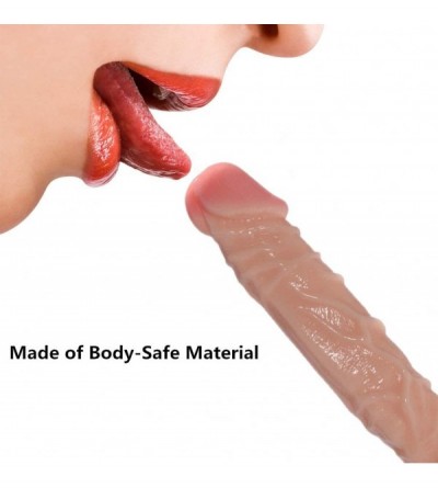 Dildos Realistic Dildo for Women with Flared Suction Cup Base Flexible Cock with Curved Shaft and Balls for Vaginal G-spot an...