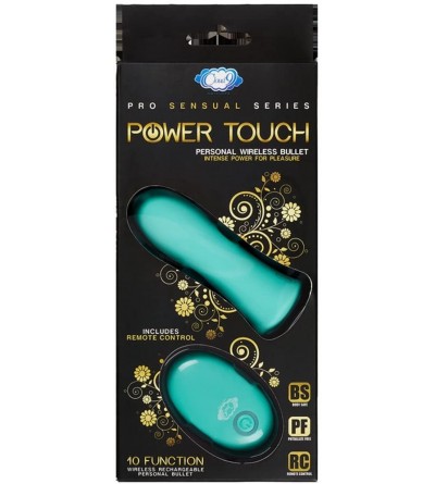 Vibrators Power Touch Rechargeable Wireless Bullet and Remote Control (Teal) - CP185N5A73U $39.26