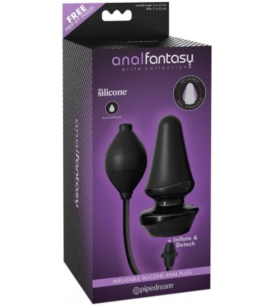 Anal Sex Toys Anal Fantasy Elite Collection Inflatable Silicone Butt Plug- Black- 4 Lb - CI18ELOOE0A $22.52