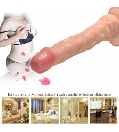 Dildos Realistic Dildo for Women with Flared Suction Cup Base Flexible Cock with Curved Shaft and Balls for Vaginal G-spot an...