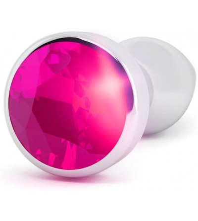 Anal Sex Toys Rich R9 Silver Plug - 3.9 Inch - Pink Sapphire - CH129LOCQA3 $23.07