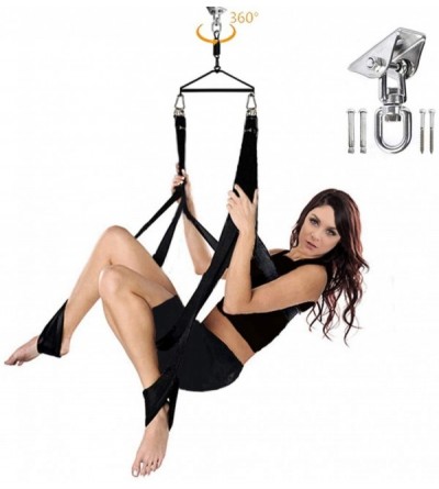 Sex Furniture Sex Swing- 360 Degree Spinning Sex Swing Dual Hook Sling Adult Games Adventure Toys for Naughty Couple - C0196A...