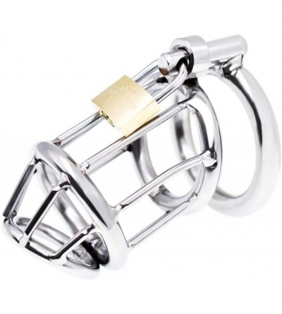 Chastity Devices Chastity Cage Device for Male Penis Exercise Stainless Steel 54 (40mm Ring) - CQ12ICVYBPZ $31.64