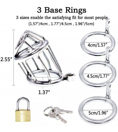 Chastity Devices Chastity Cage Device for Male Penis Exercise Stainless Steel 54 (40mm Ring) - CQ12ICVYBPZ $14.76