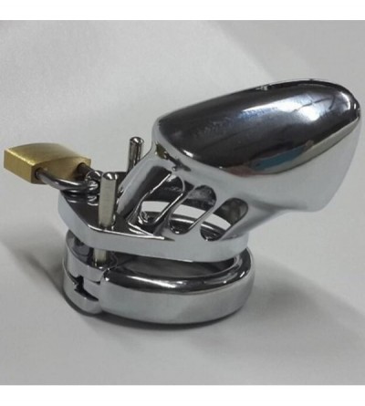 Chastity Devices Zinc Alloy Male Chastity Adult Sex Toys Male Chastity Lock with Three Metal Rings (Approx 1.57"/1.77"/1.97")...
