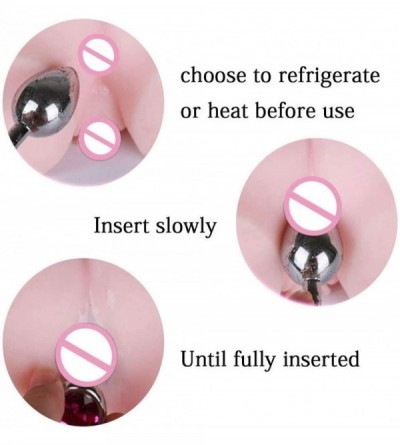 Anal Sex Toys Metal Butt Plug Set with Pink Jewel End Small + Medium + Large Buttplug Set. Anal Plug Set. - CH11QSCGA3V $20.08