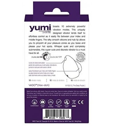 Vibrators Yumi Rechargeable Finger Vibe- Deep Purple - Deep Purple - CT18Q8XNQDT $41.61