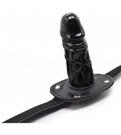 Gags & Muzzles Lockable Dildo Mouth Gag- BDSM Mouth Restraint with Lock Bondage (Long 3.9inch) - CX182XSTLI5 $8.86