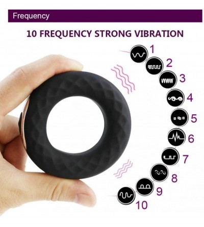 Penis Rings Pénis Rings Vibrating Ring Rechargeable Massager with 10 Vibrations Modes Adult Toy for Men Couples - C218AL4T4CU...