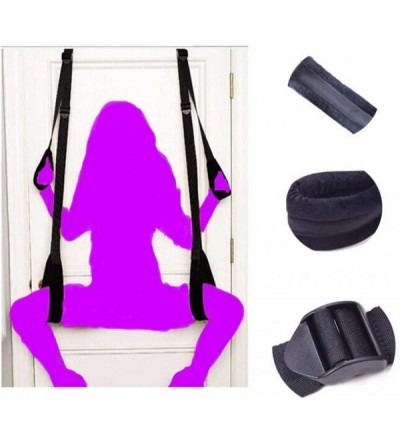 Sex Furniture Swings Hangng Over The Door with Wrists and Thigh Cuffs- Door Swing Slings Toys for Women - CV19G7X4IU3 $54.35