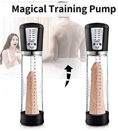 Pumps & Enlargers Automatic Penis Vacuum Pump with 4 Penis Rings for Stronger Bigger Erections- Rechargeable Electric Male En...