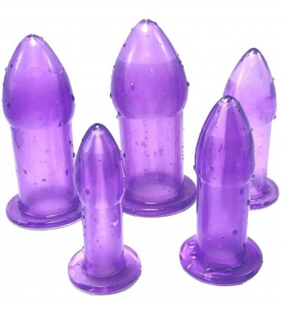 Anal Sex Toys 5 Piece Anal Trainer Set Butt Plug Hollow Prostate Massager (Purple) - Purple - C4197037289 $55.46