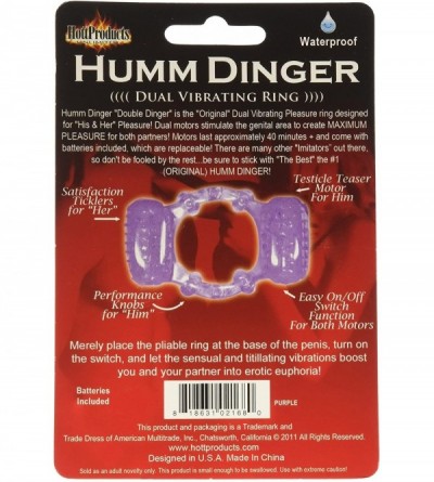 Penis Rings Humm Dinger Double Dinger- Purple - Purple - CP113KWXAJJ $10.70