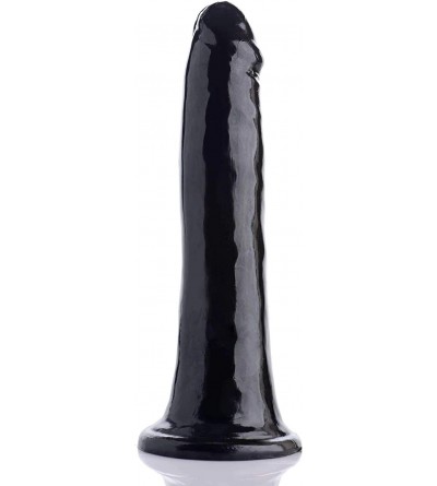 Anal Sex Toys Slim Dildo- Black- 8 Inch - Black - C812O7NAYE7 $41.67
