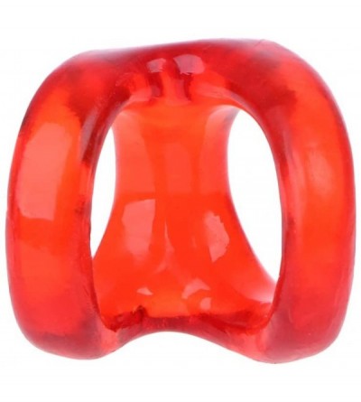 Penis Rings Double Rings for Delay- Men's Cook Rings- Crystal Toys - Red - CW19DYHAZC2 $7.50