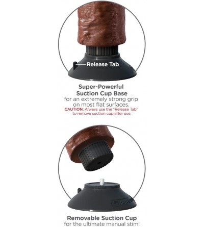 Dildos King Cock 8 Inch Vibrating Cock- Brown - Brown - C012M4Z1AW1 $30.38