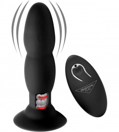 Anal Sex Toys Rim Master Rechargeable Vibrating Silicone Anal Plug - C618GL95X3S $93.81