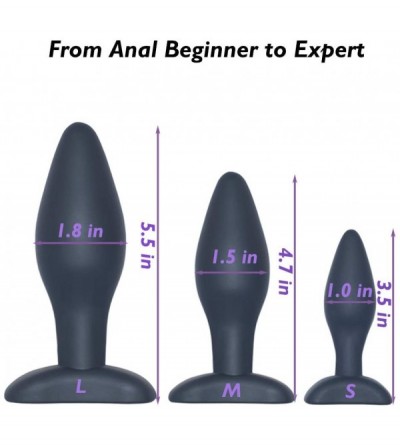 Anal Sex Toys Silicone Butt Plugs Training Kit Anal Plug Men's and Women's Sex Toy for Beginners and Experienced Users - C319...