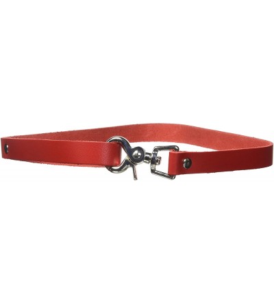 Restraints Bondage Basics Leather Leash- Red - Red - CX112E7ZZSB $15.80