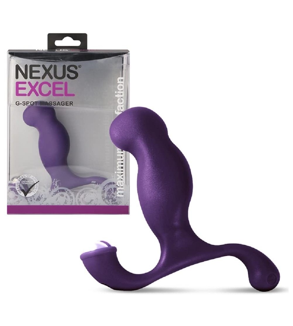 Anal Sex Toys Nexus Excel Prostate Massager - Purple with Free Bottle of Adult Toy Cleaner - C718GL76Q0A $45.51